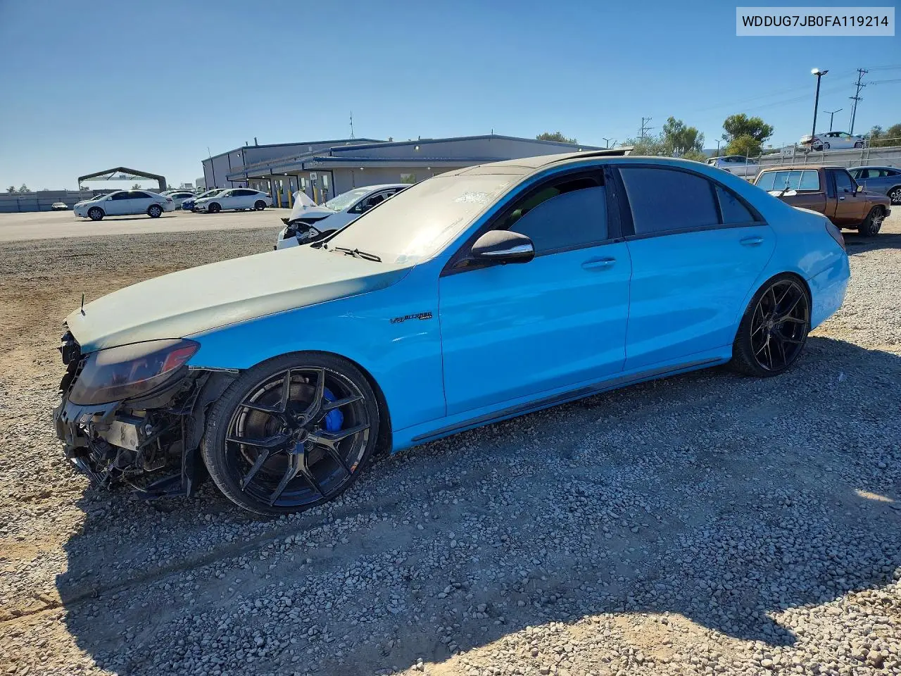 2015 Mercedes-Benz S 63 Amg VIN: WDDUG7JB0FA119214 Lot: 55915856