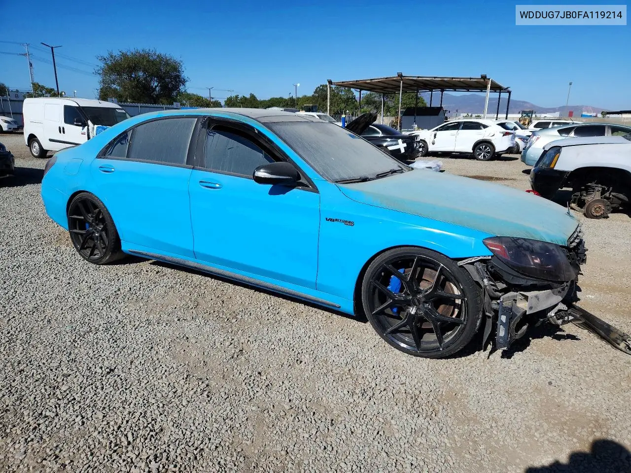 2015 Mercedes-Benz S 63 Amg VIN: WDDUG7JB0FA119214 Lot: 55915856