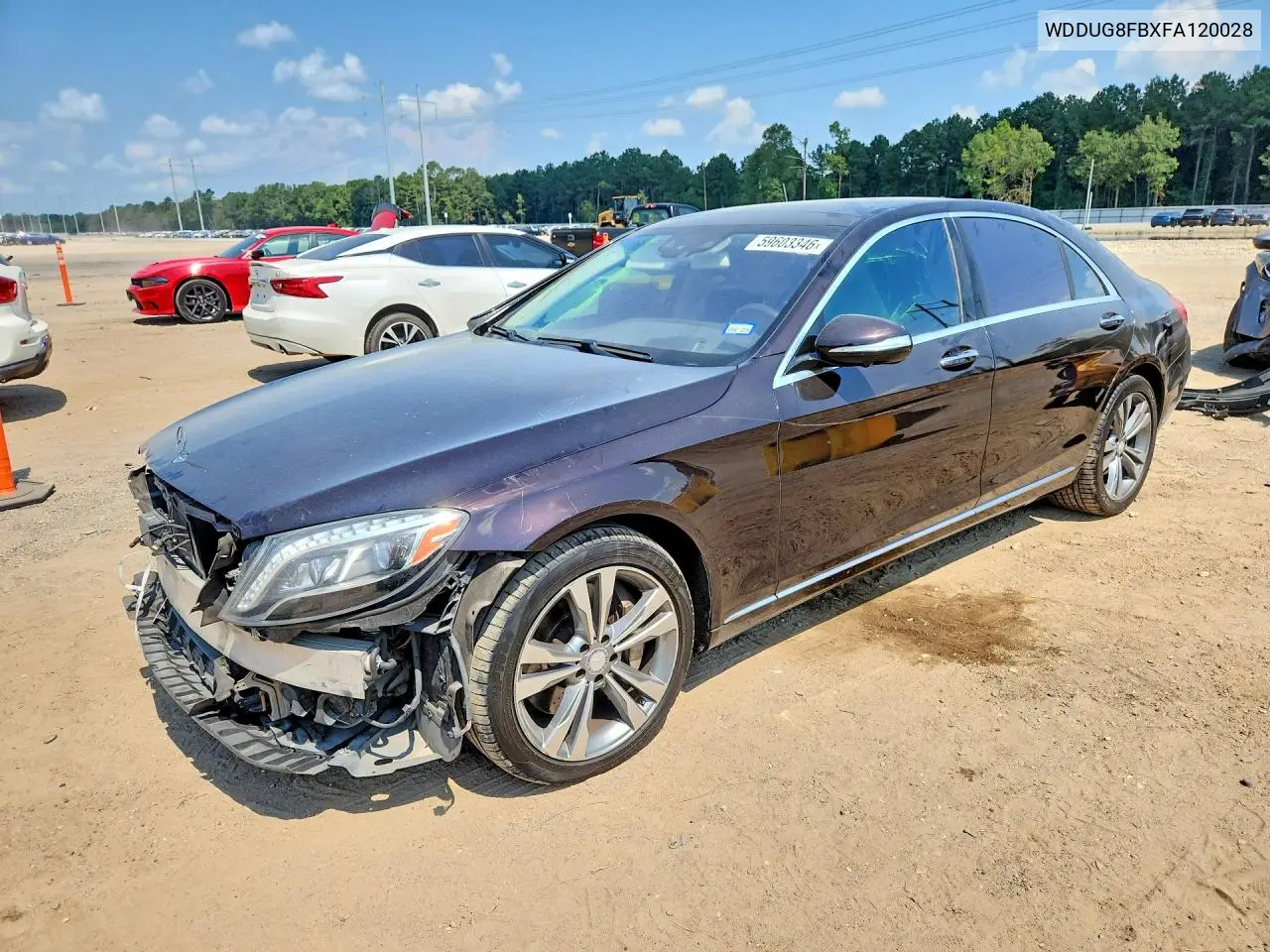 2015 Mercedes-Benz S 550 4Matic VIN: WDDUG8FBXFA120028 Lot: 59603346