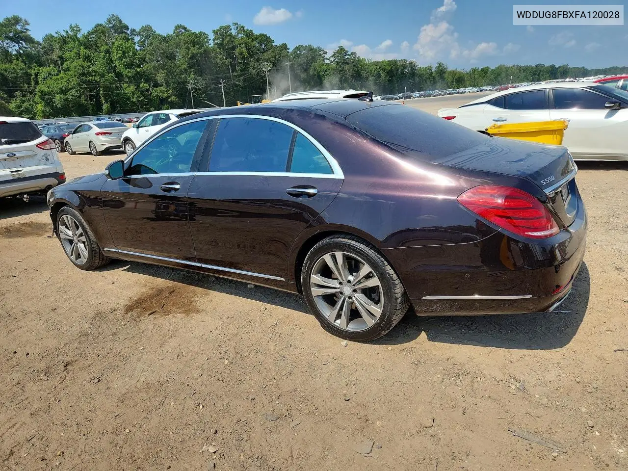 2015 Mercedes-Benz S 550 4Matic VIN: WDDUG8FBXFA120028 Lot: 59603346