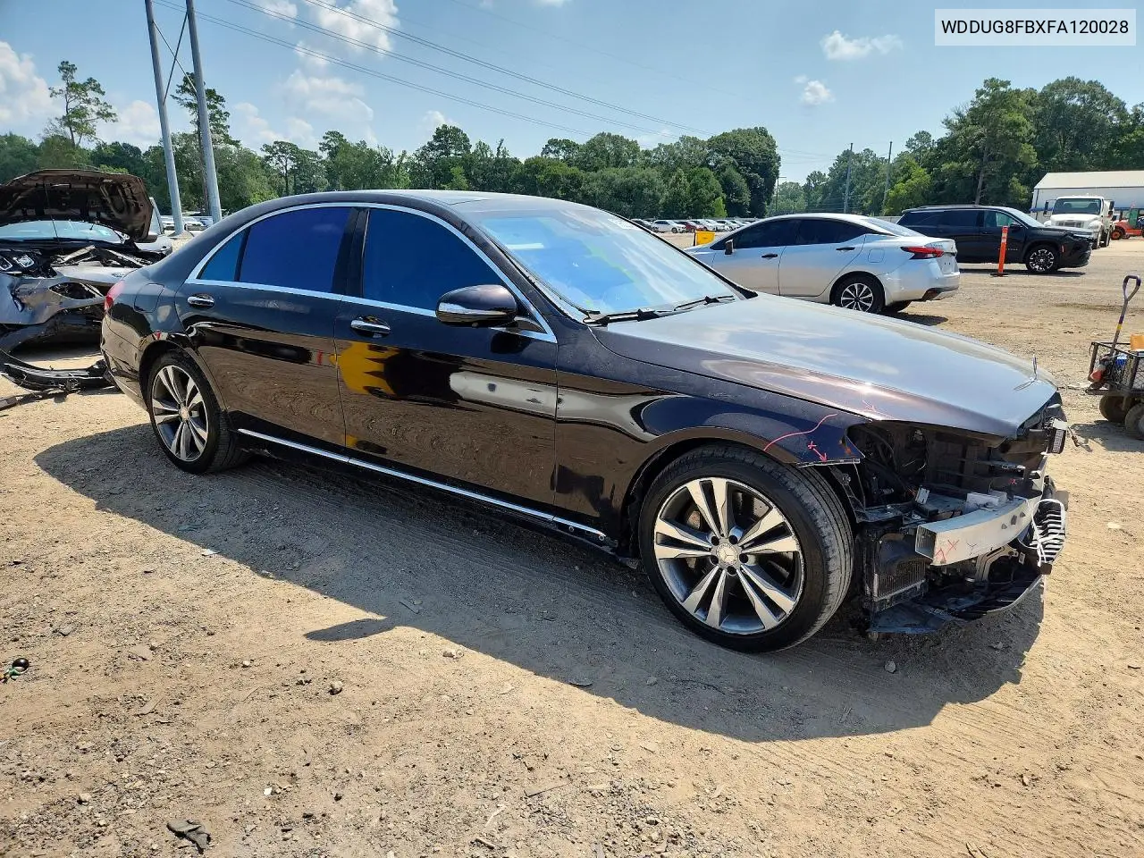 2015 Mercedes-Benz S 550 4Matic VIN: WDDUG8FBXFA120028 Lot: 59603346