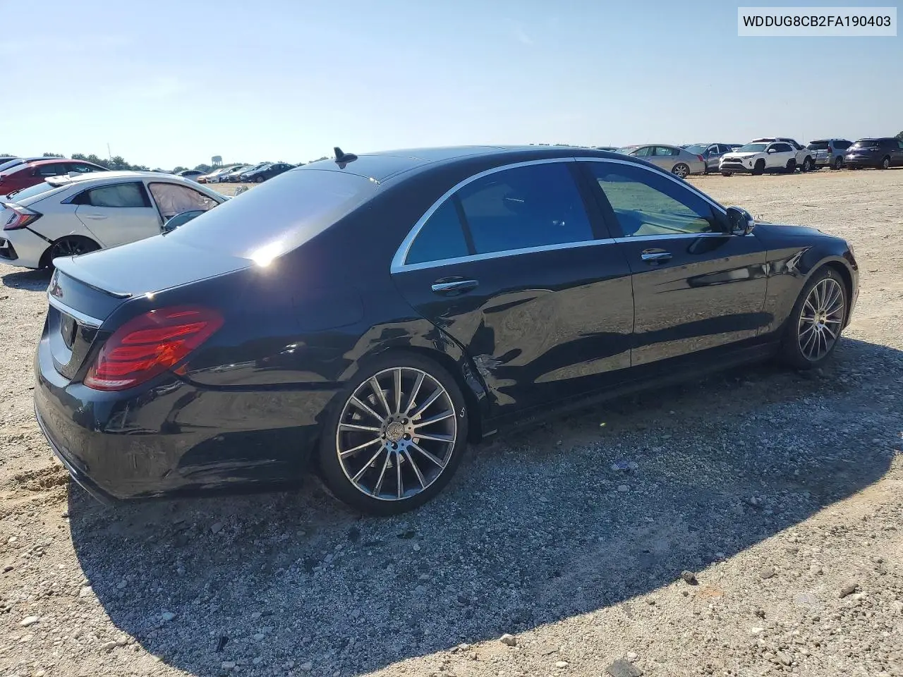 2015 Mercedes-Benz S 550 VIN: WDDUG8CB2FA190403 Lot: 61534296