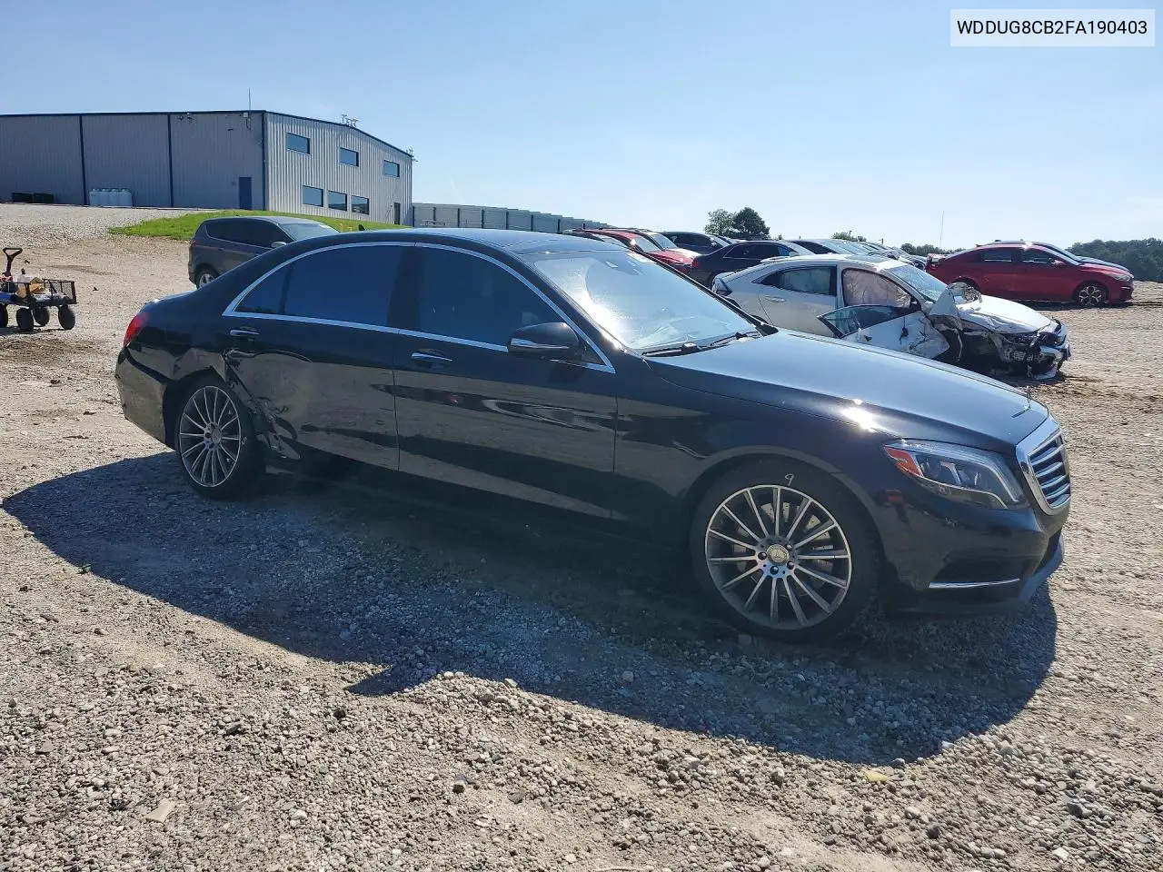 2015 Mercedes-Benz S 550 VIN: WDDUG8CB2FA190403 Lot: 61534296