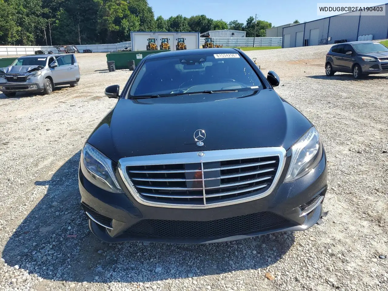 2015 Mercedes-Benz S 550 VIN: WDDUG8CB2FA190403 Lot: 61534296