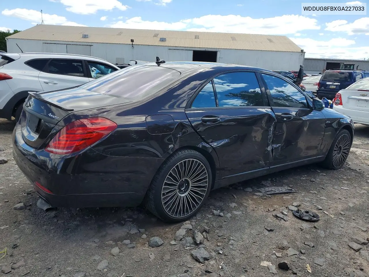 2016 Mercedes-Benz S 550 4Matic VIN: WDDUG8FBXGA227033 Lot: 57145776