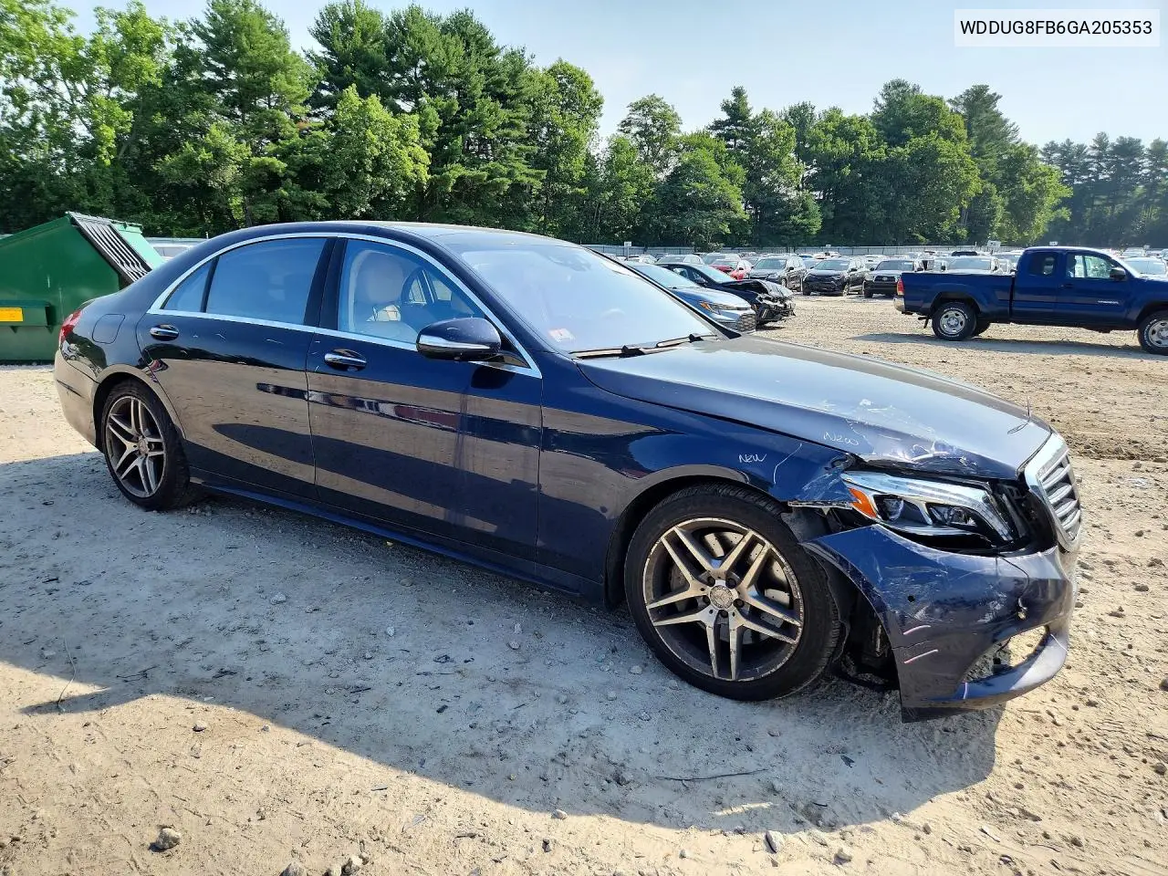 2016 Mercedes-Benz S 550 4Matic VIN: WDDUG8FB6GA205353 Lot: 61176916