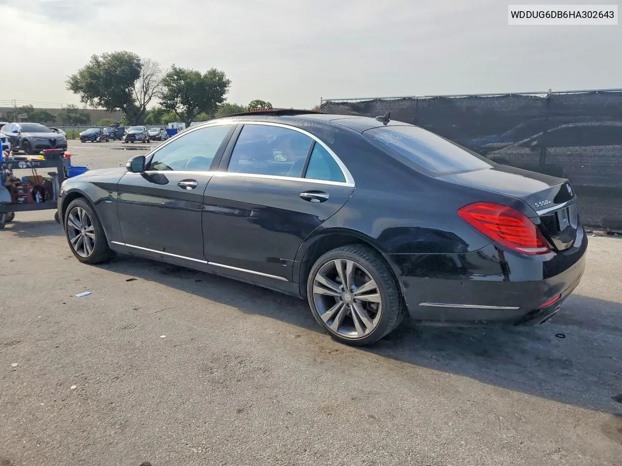 2017 Mercedes-Benz S 550E VIN: WDDUG6DB6HA302643 Lot: 59091076