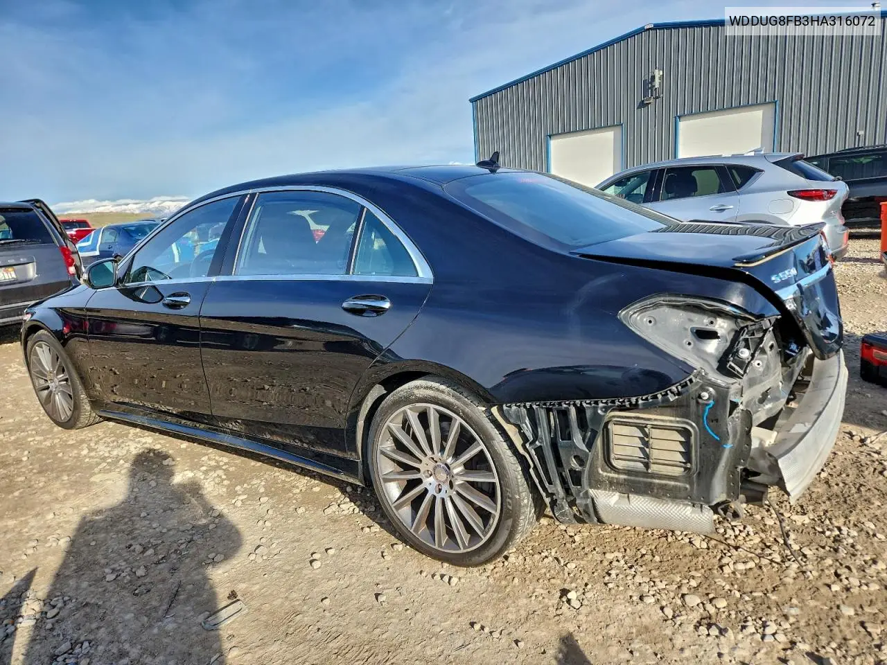 WDDUG8FB3HA316072 2017 Mercedes-Benz S 550 4Matic