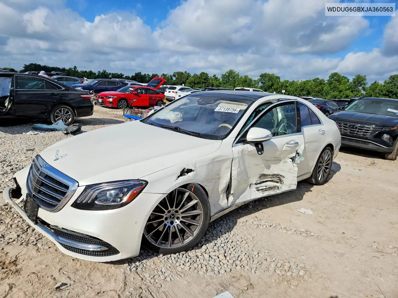 2018 Mercedes-Benz S 450 VIN: WDDUG6GBXJA360563 Lot: 57139756