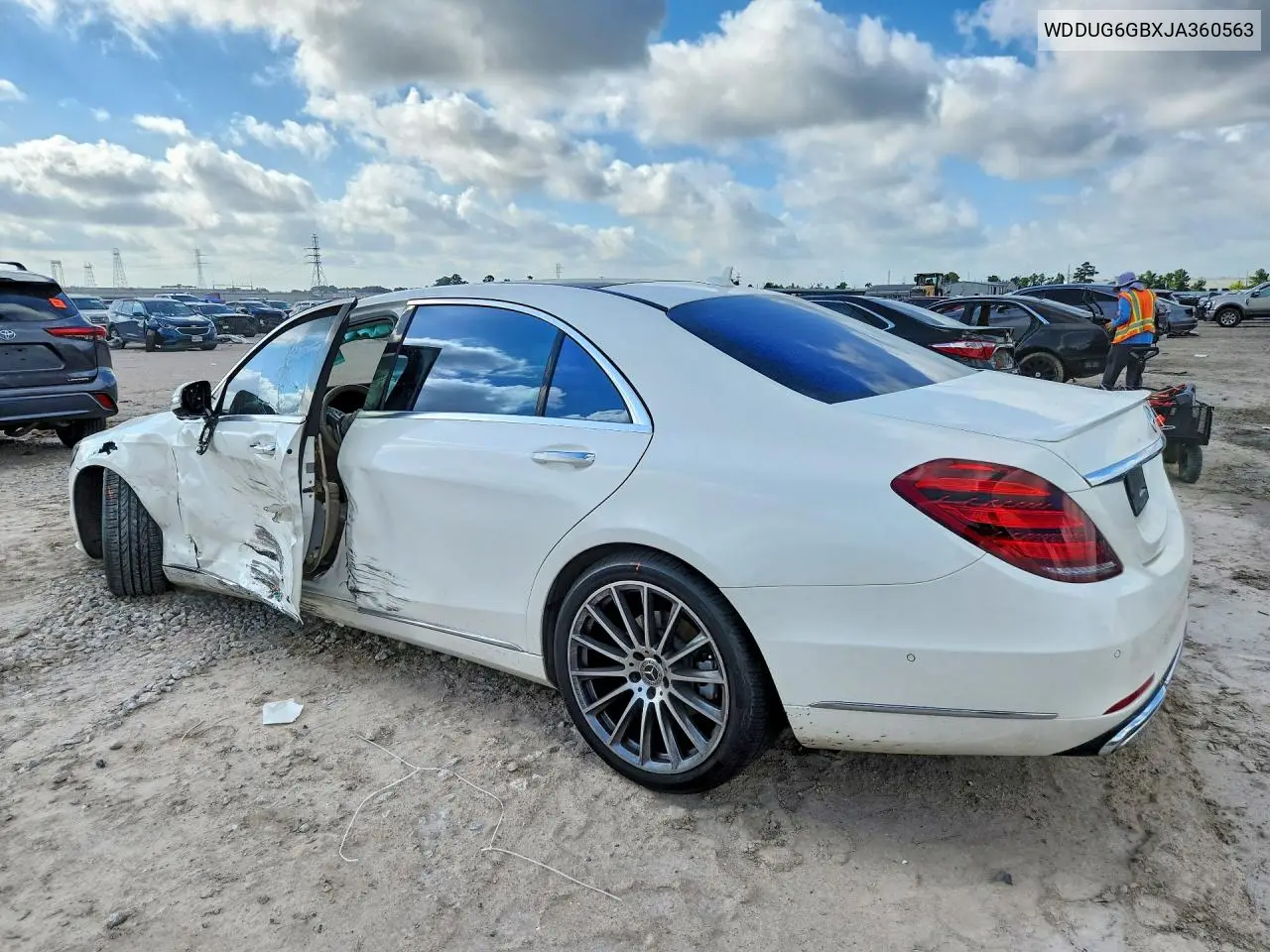 2018 Mercedes-Benz S 450 VIN: WDDUG6GBXJA360563 Lot: 57139756