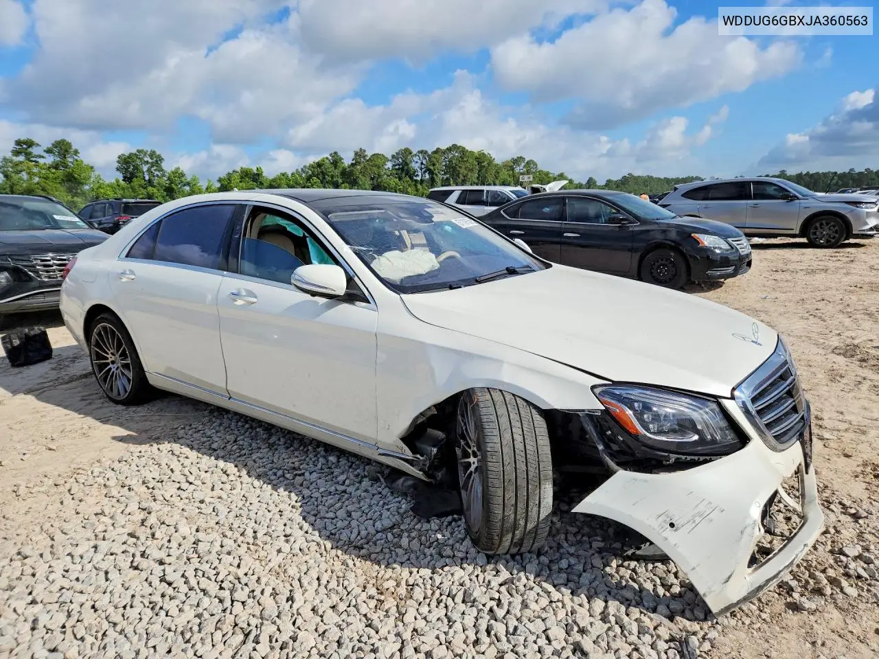 2018 Mercedes-Benz S 450 VIN: WDDUG6GBXJA360563 Lot: 57139756