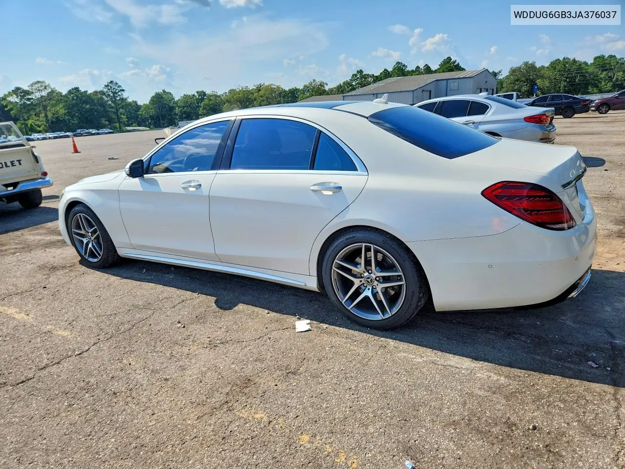 2018 Mercedes-Benz S 450 VIN: WDDUG6GB3JA376037 Lot: 59286646