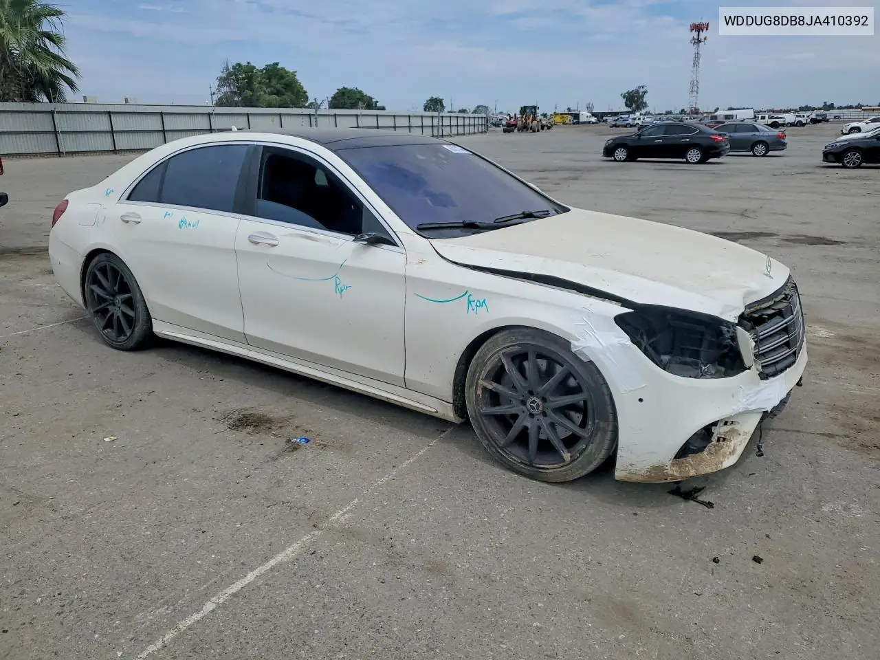 2018 Mercedes-Benz S 560 VIN: WDDUG8DB8JA410392 Lot: 60222746