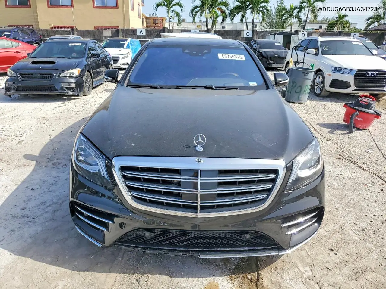 2018 Mercedes-Benz S 450 VIN: WDDUG6GB3JA347234 Lot: 60736316