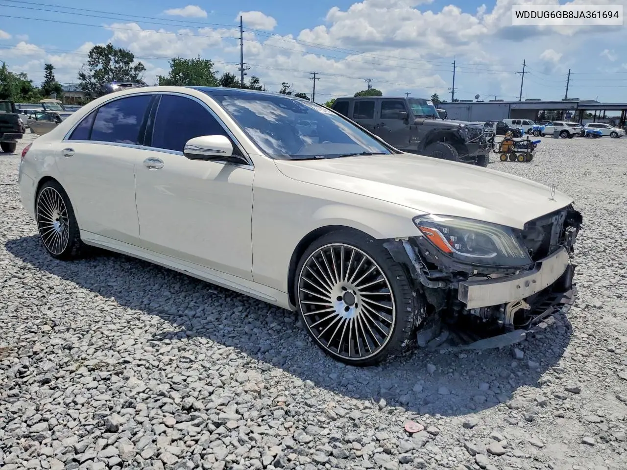 WDDUG6GB8JA361694 2018 Mercedes-Benz S 450