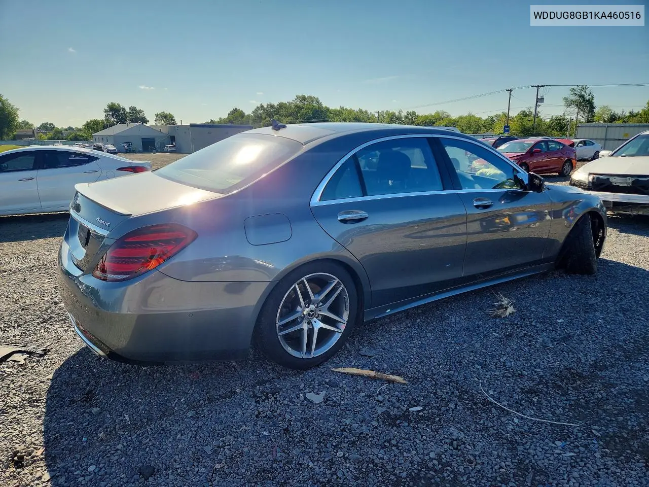 2019 Mercedes-Benz S 560 4Matic VIN: WDDUG8GB1KA460516 Lot: 59741356