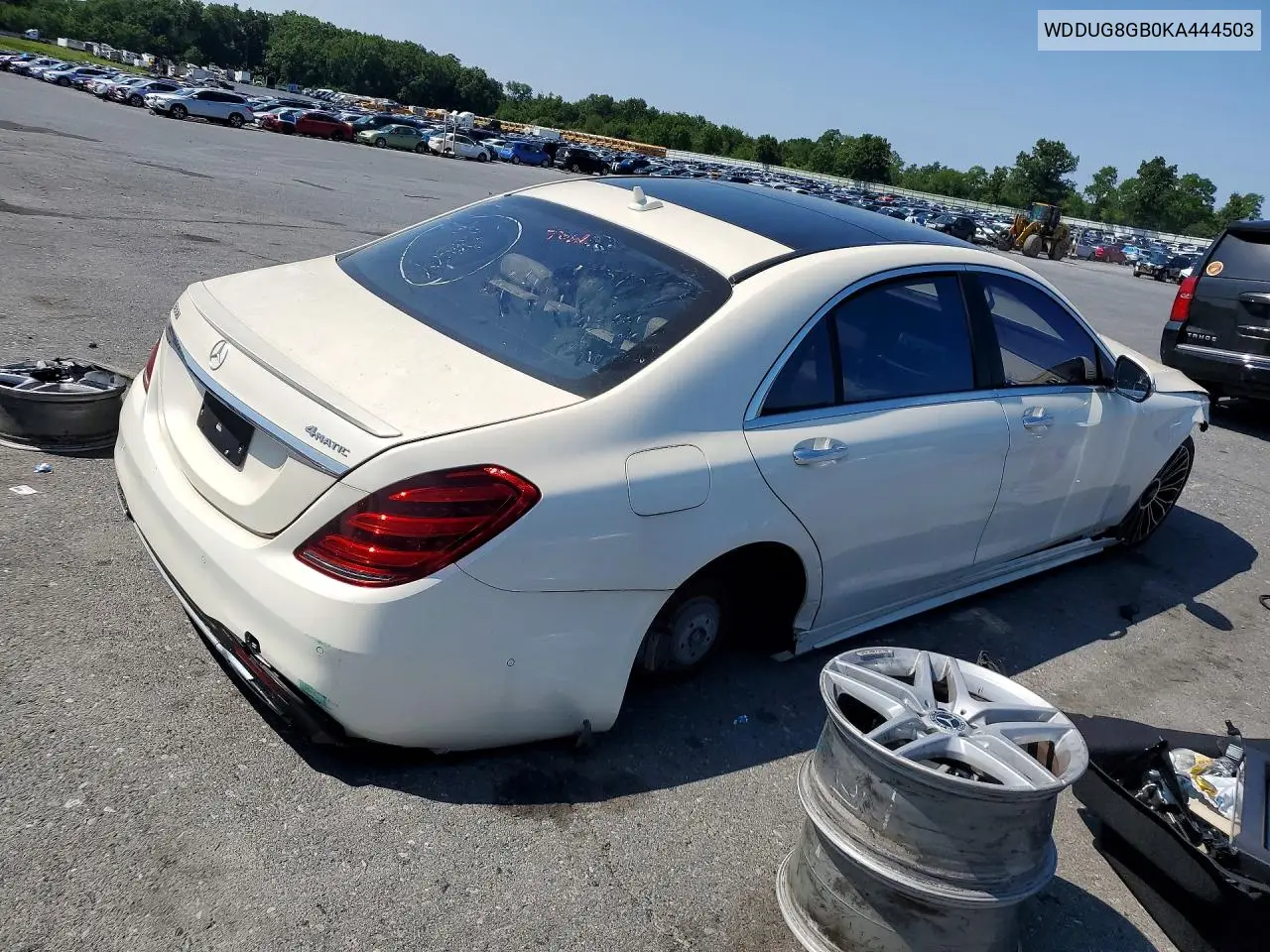 2019 Mercedes-Benz S 560 4Matic VIN: WDDUG8GB0KA444503 Lot: 61242796