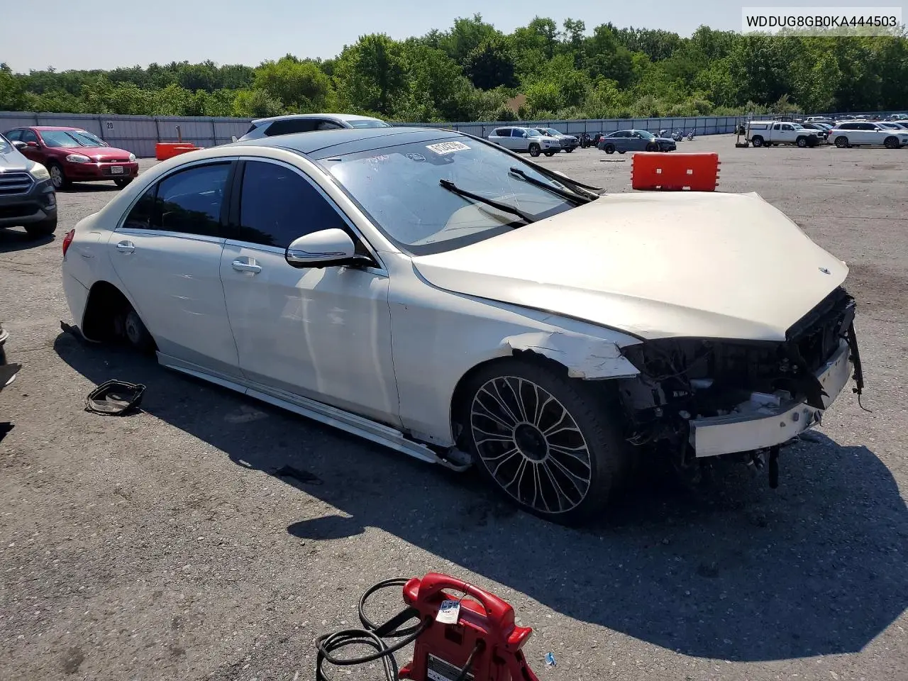 2019 Mercedes-Benz S 560 4Matic VIN: WDDUG8GB0KA444503 Lot: 61242796