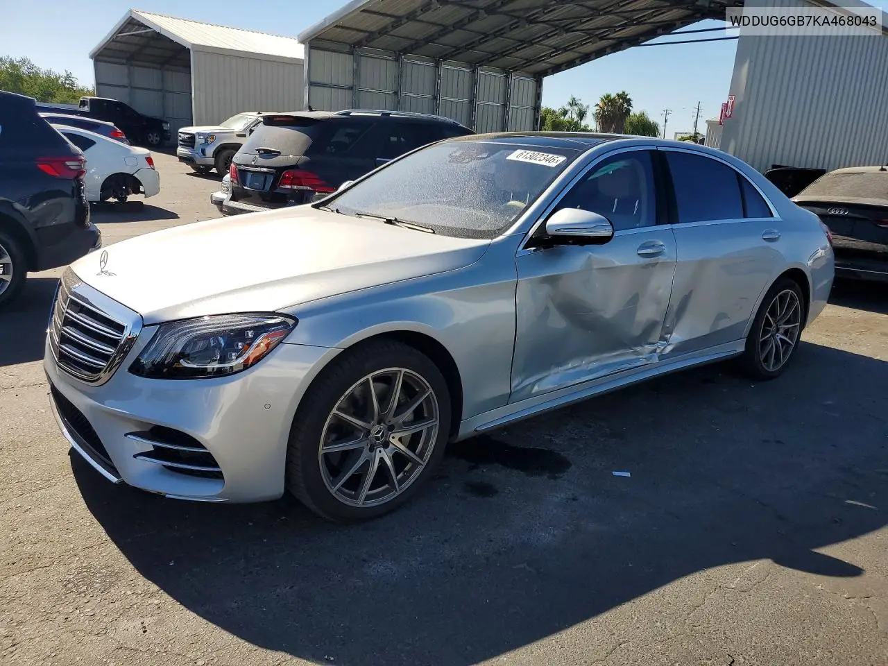 2019 Mercedes-Benz S 450 VIN: WDDUG6GB7KA468043 Lot: 61302346