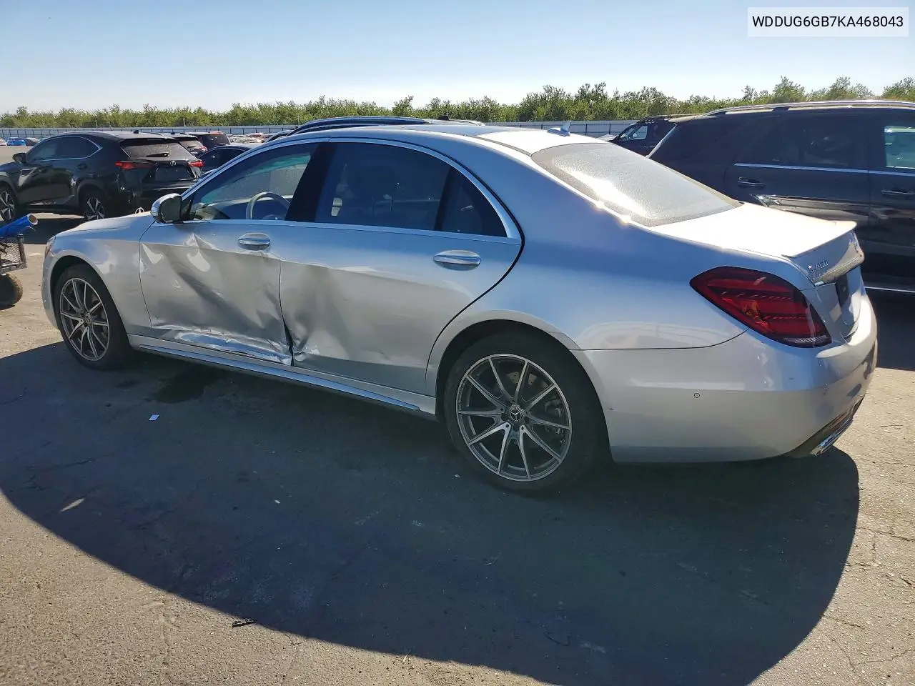 2019 Mercedes-Benz S 450 VIN: WDDUG6GB7KA468043 Lot: 61302346