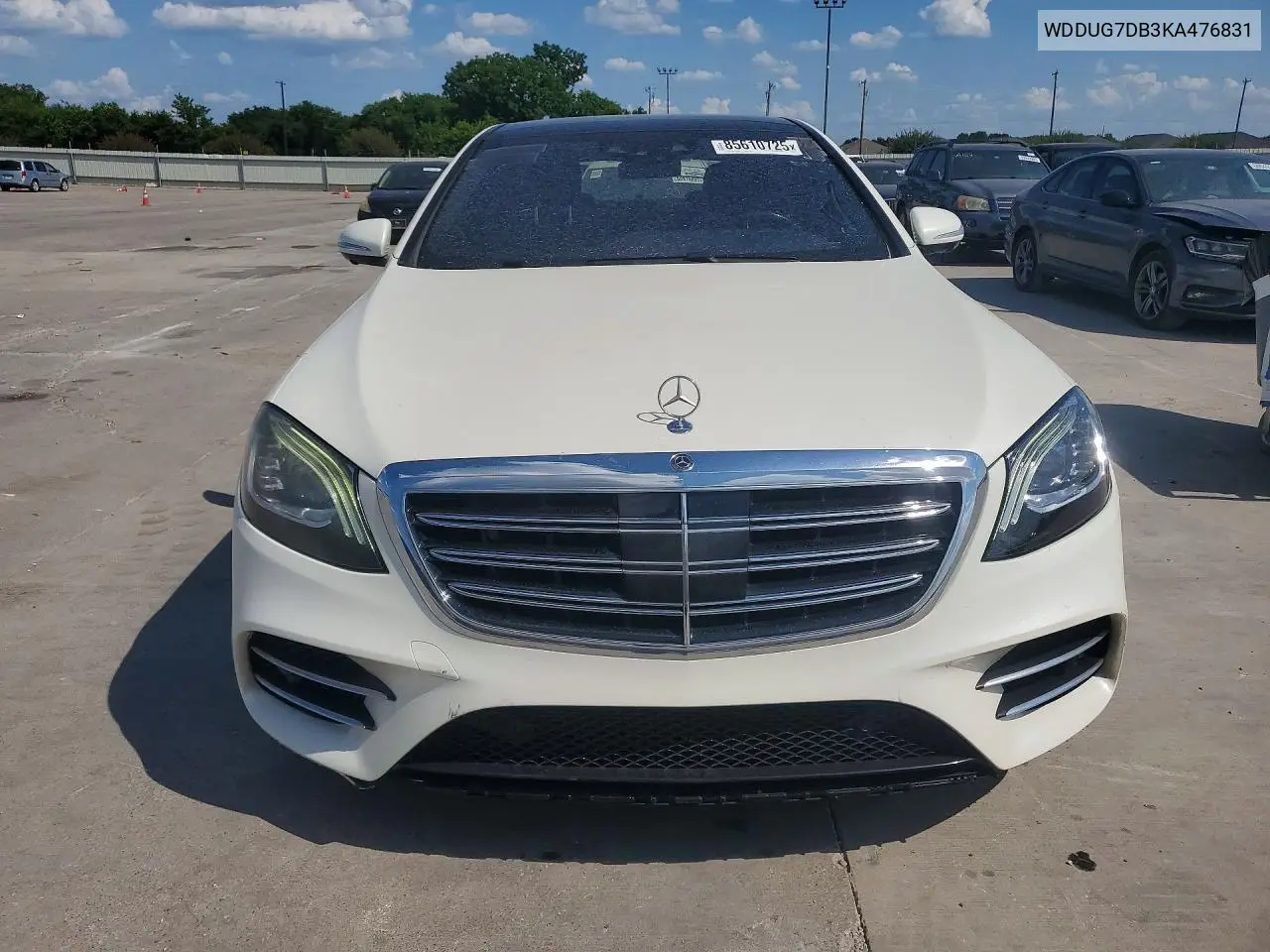 2019 Mercedes-Benz S S560E VIN: WDDUG7DB3KA476831 Lot: 85610725