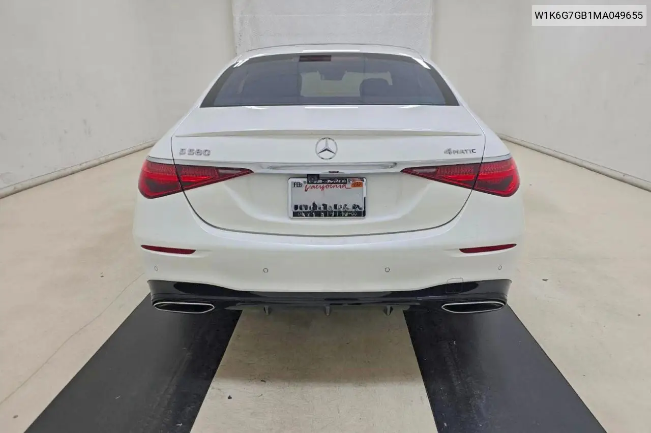 2021 Mercedes-Benz S 580 4Matic VIN: W1K6G7GB1MA049655 Lot: 52072416