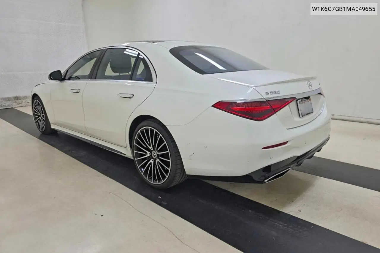 2021 Mercedes-Benz S 580 4Matic VIN: W1K6G7GB1MA049655 Lot: 52072416