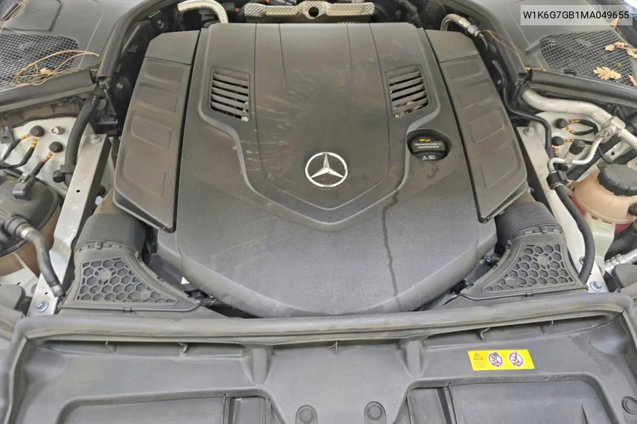 2021 Mercedes-Benz S 580 4Matic VIN: W1K6G7GB1MA049655 Lot: 52072416