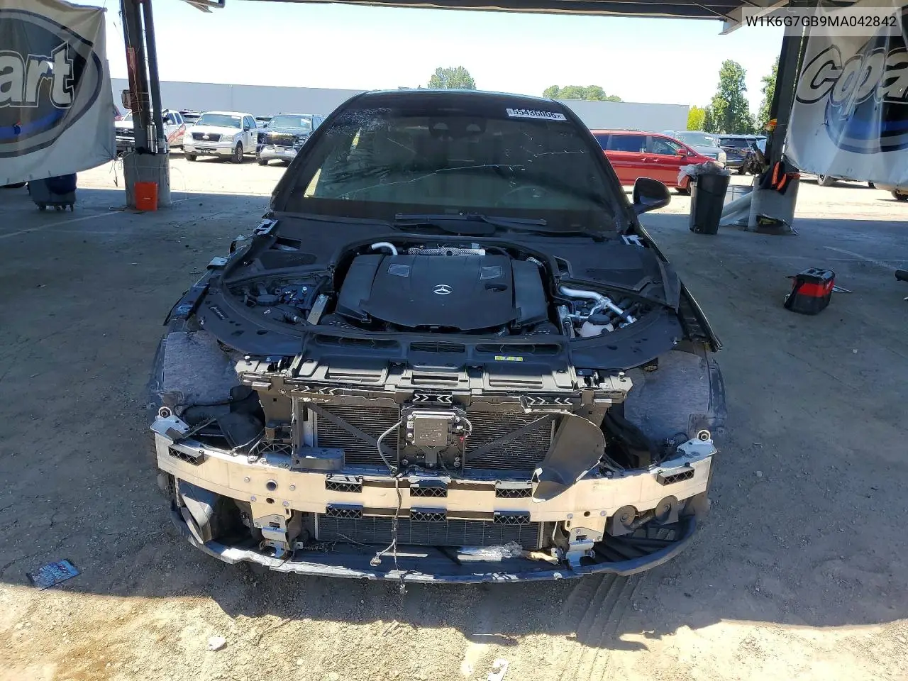 2021 Mercedes-Benz S 580 4Matic VIN: W1K6G7GB9MA042842 Lot: 55436006