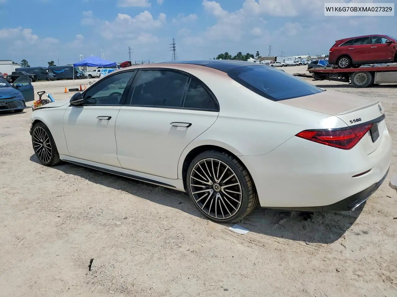 2021 Mercedes-Benz S 580 4Matic VIN: W1K6G7GBXMA027329 Lot: 57569886