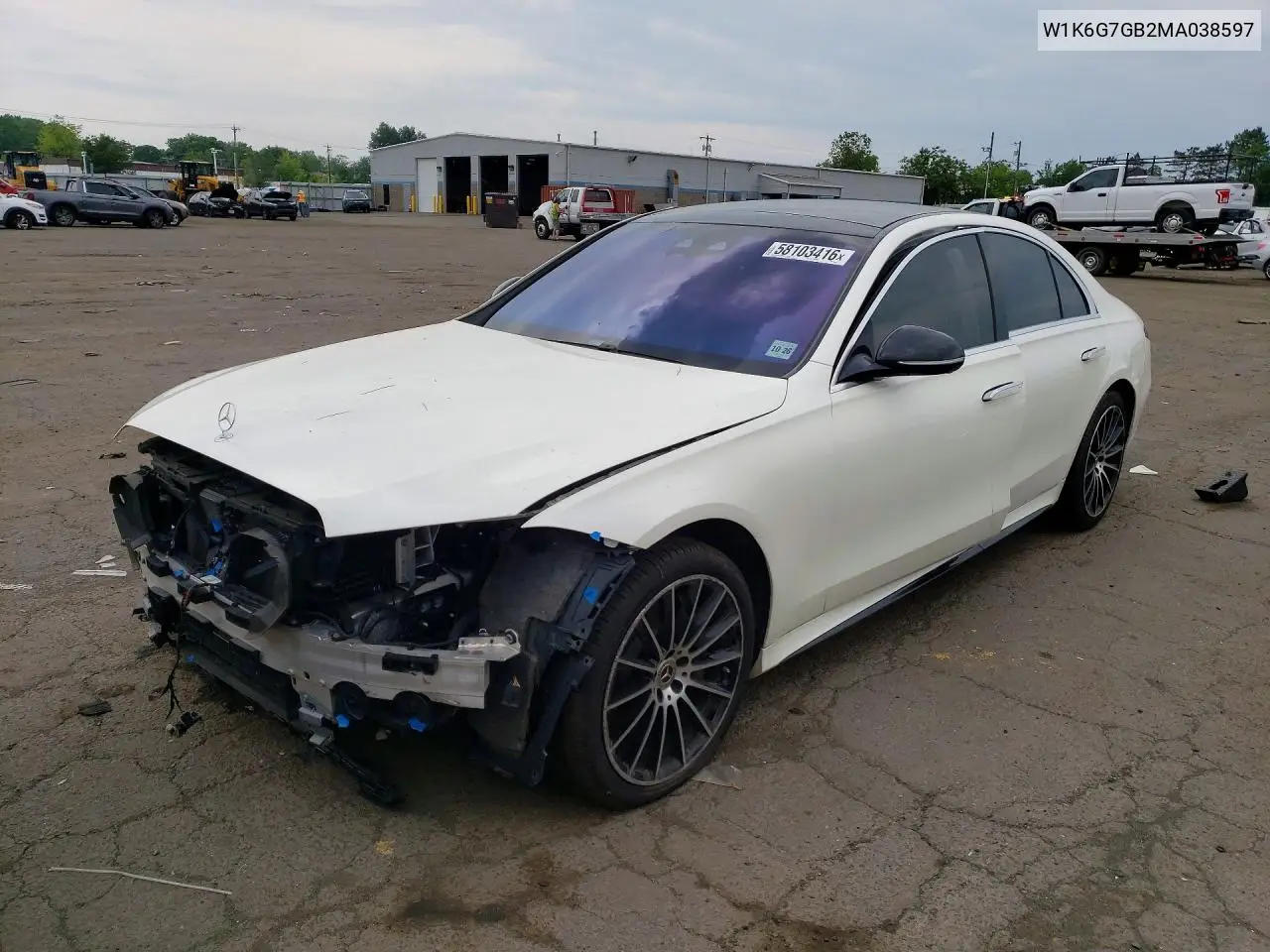 2021 Mercedes-Benz S 580 4Matic VIN: W1K6G7GB2MA038597 Lot: 58103416