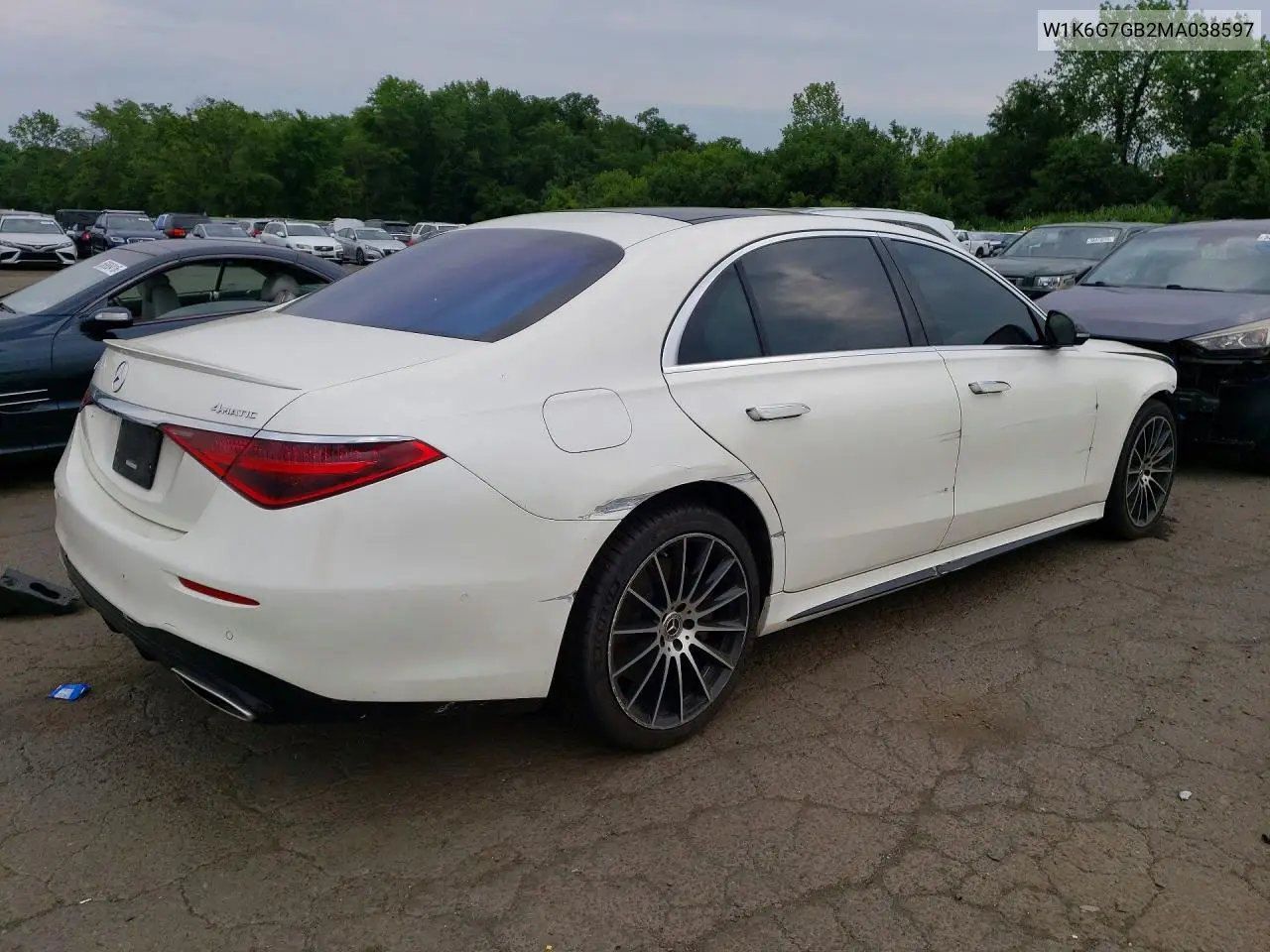 2021 Mercedes-Benz S 580 4Matic VIN: W1K6G7GB2MA038597 Lot: 58103416