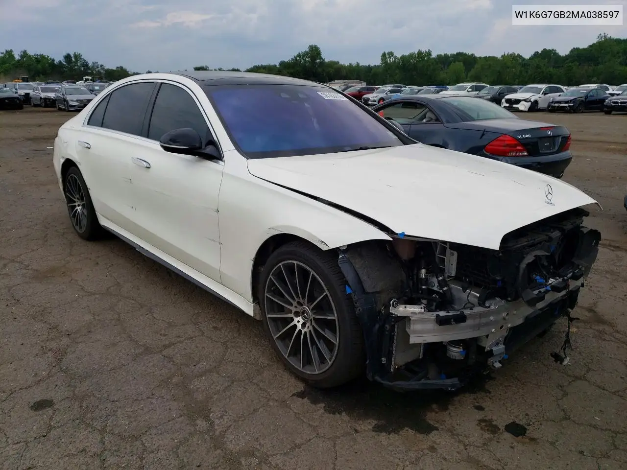 2021 Mercedes-Benz S 580 4Matic VIN: W1K6G7GB2MA038597 Lot: 58103416