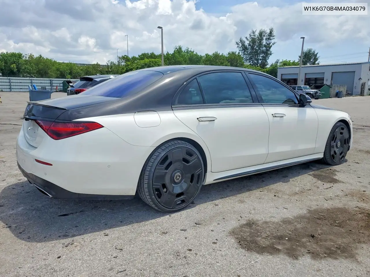 2021 Mercedes-Benz S-Class VIN: W1K6G7GB4MA034079 Lot: 58903006