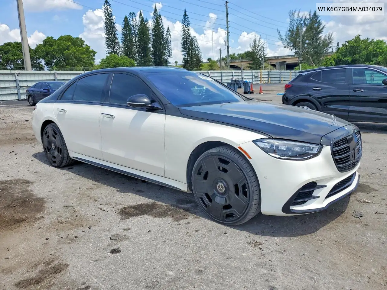 2021 Mercedes-Benz S-Class VIN: W1K6G7GB4MA034079 Lot: 58903006