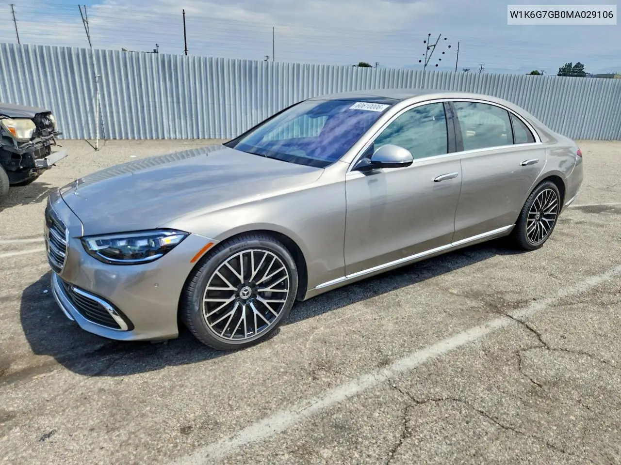 2021 Mercedes-Benz S 580 4Matic VIN: W1K6G7GB0MA029106 Lot: 60610006