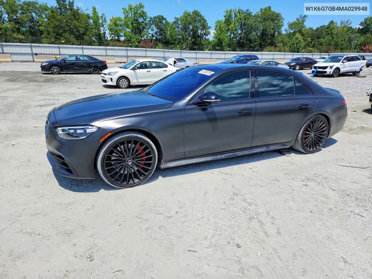 2021 Merz S 580 4Mat VIN: W1K6G7GB4MA029948 Lot: 61535796
