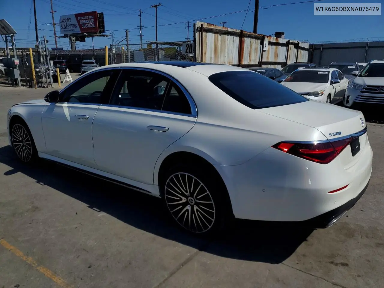 2022 Mercedes-Benz S 500 4Matic VIN: W1K6G6DBXNA076479 Lot: 52916736