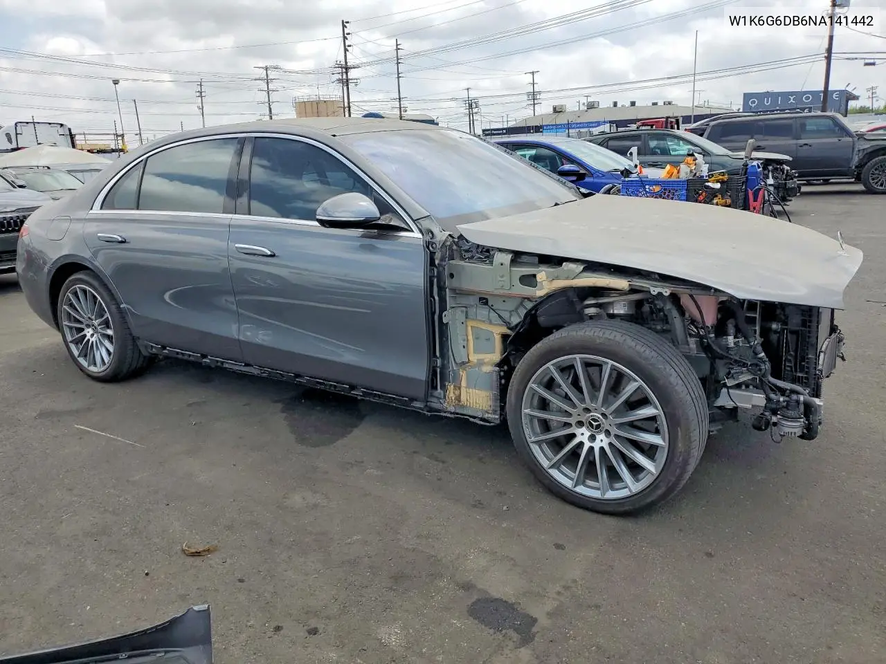 2022 Mercedes-Benz S 500 4Matic VIN: W1K6G6DB6NA141442 Lot: 59188376