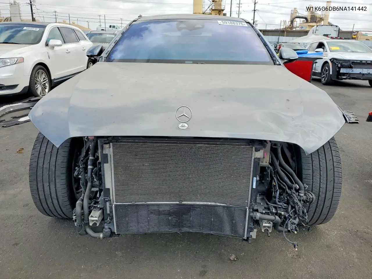 2022 Mercedes-Benz S 500 4Matic VIN: W1K6G6DB6NA141442 Lot: 59188376
