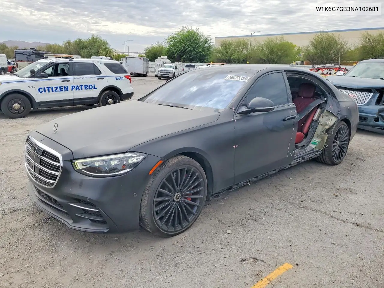 2022 Mercedes-Benz S 580 4Matic VIN: W1K6G7GB3NA102681 Lot: 60827336