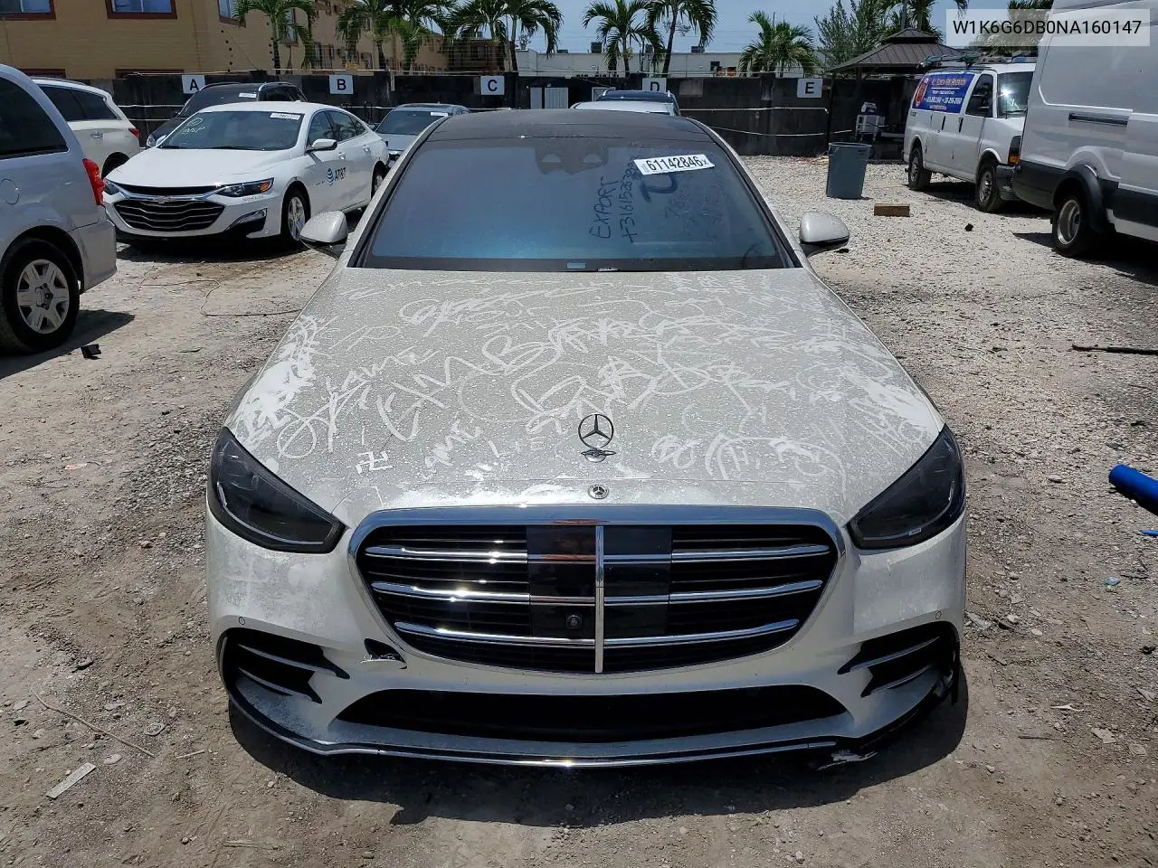2022 Mercedes-Benz S 500 4Matic VIN: W1K6G6DB0NA160147 Lot: 61142846