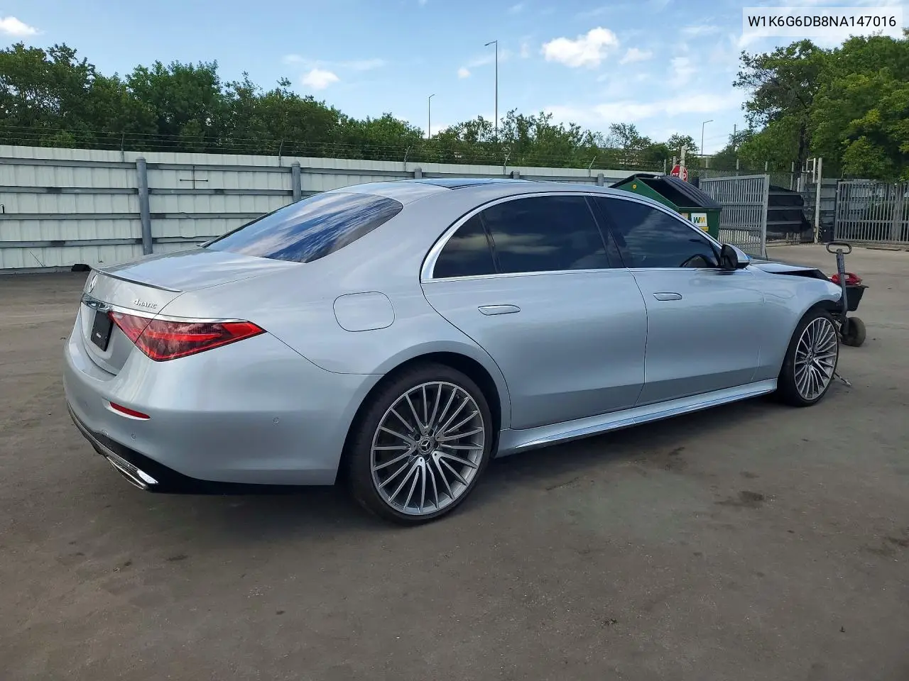 2022 Mercedes-Benz S 500 4Matic VIN: W1K6G6DB8NA147016 Lot: 61913396