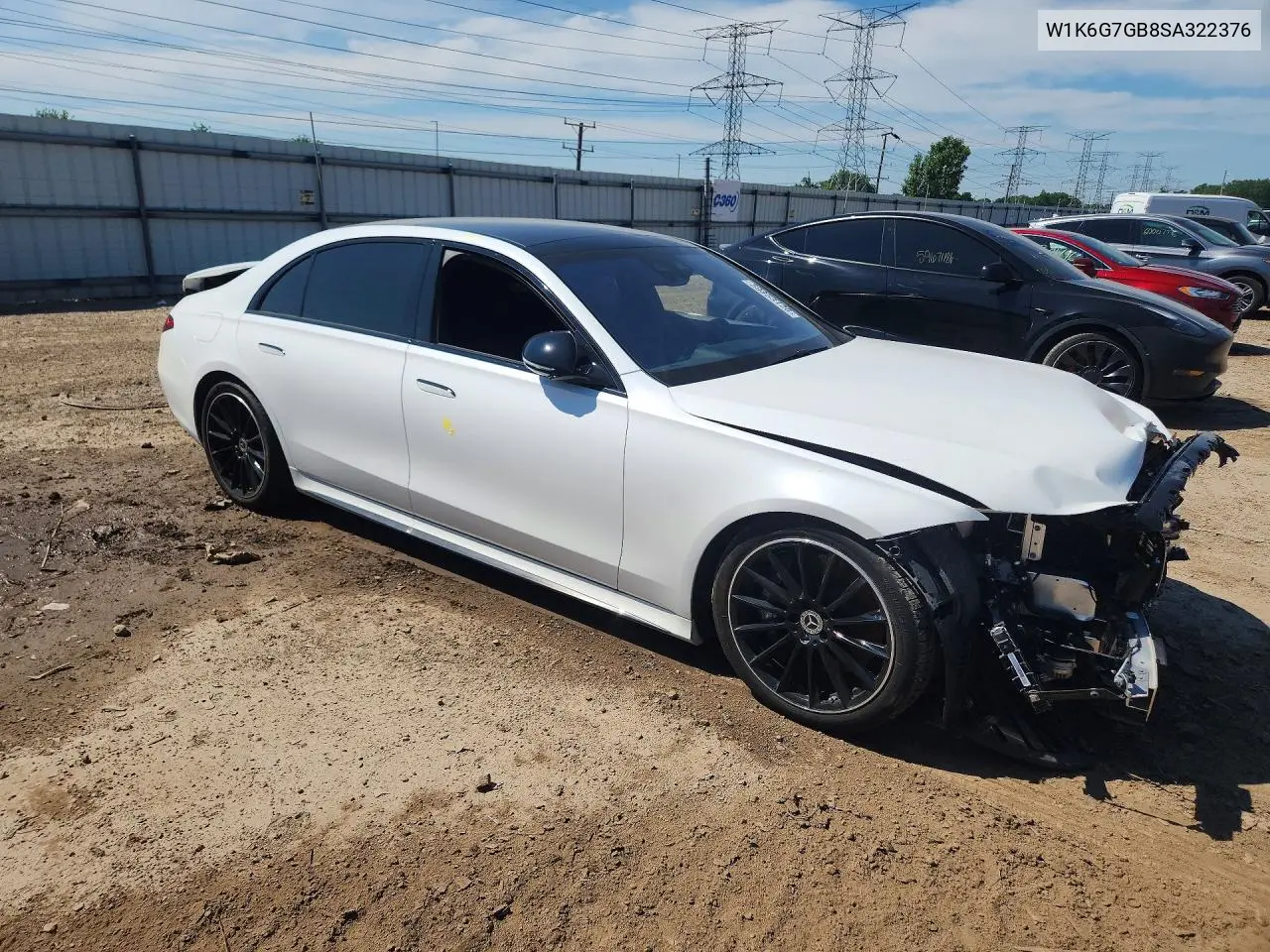 2025 Mercedes-Benz S 580 4Matic VIN: W1K6G7GB8SA322376 Lot: 59853126