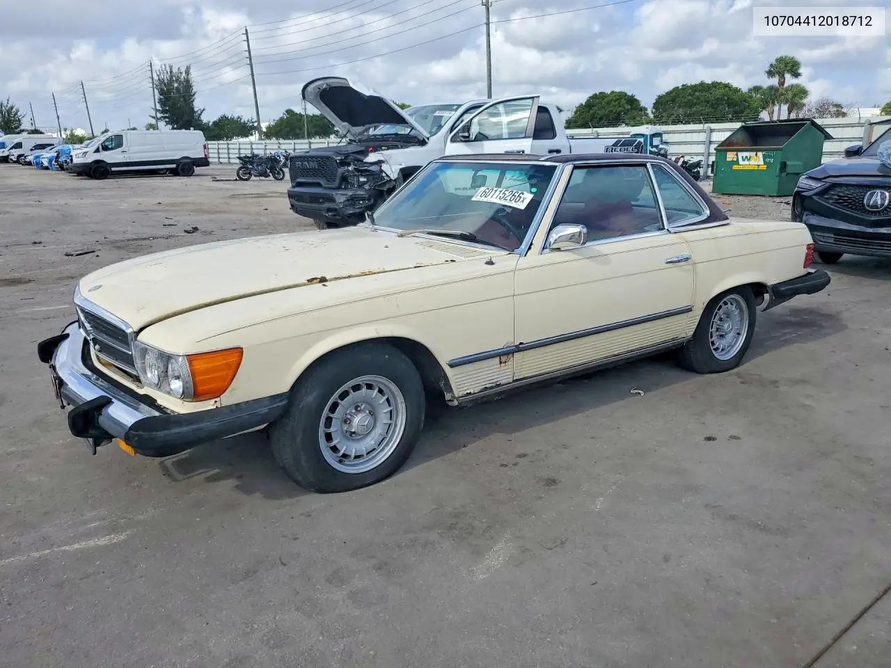 1974 Mercedes-Benz 450 VIN: 10704412018712 Lot: 60115266