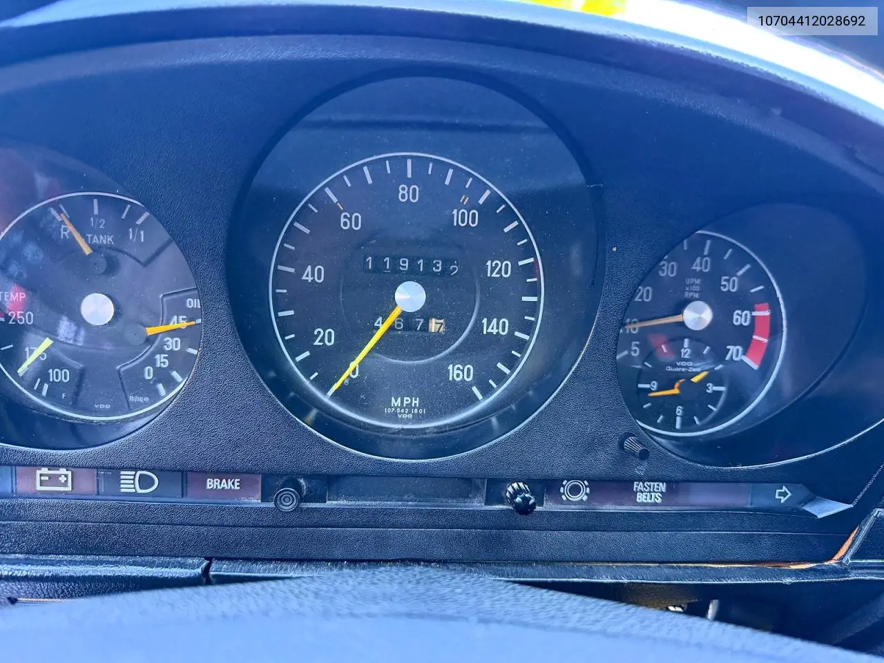 1976 Mercedes-Benz 450 Sl Conv VIN: 10704412028692 Lot: 60523816