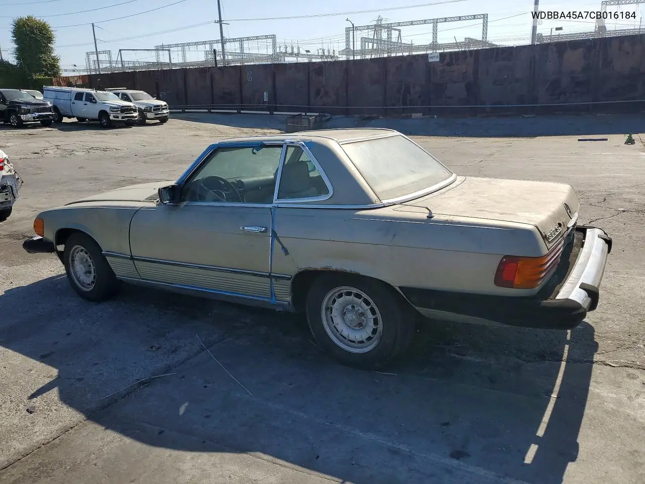 1982 Mercedes-Benz 380 Sl VIN: WDBBA45A7CB016184 Lot: 54843266