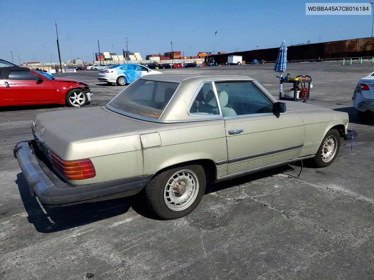 1982 Mercedes-Benz 380 Sl VIN: WDBBA45A7CB016184 Lot: 54843266