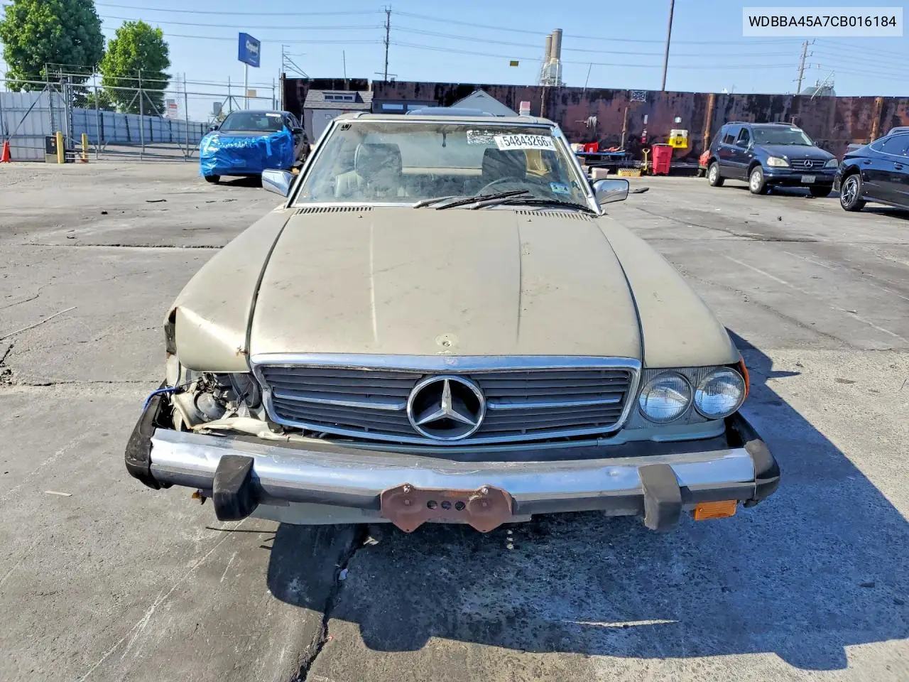 1982 Mercedes-Benz 380 Sl VIN: WDBBA45A7CB016184 Lot: 54843266
