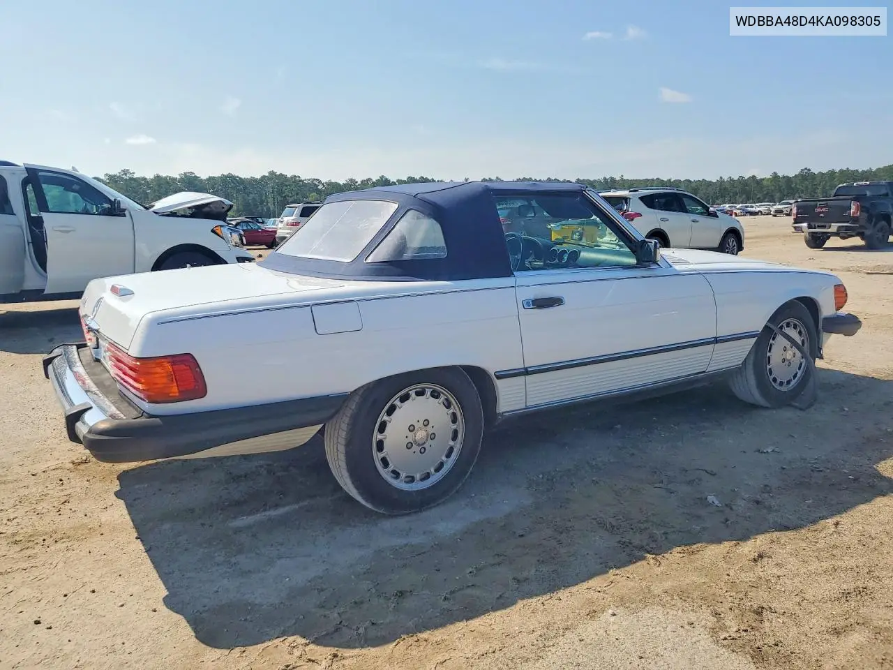 1989 Mercedes-Benz 560 Sl VIN: WDBBA48D4KA098305 Lot: 59236566